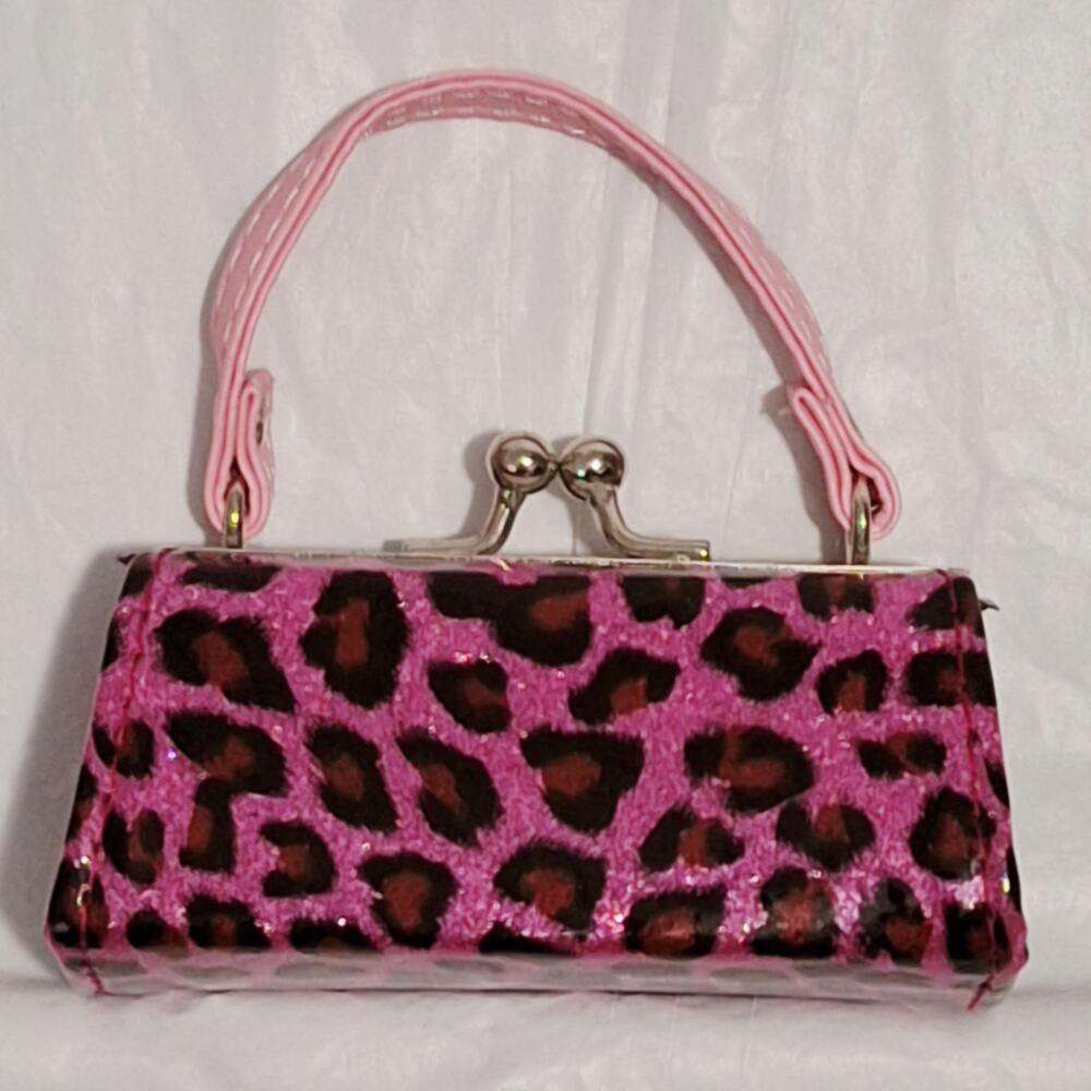 Lipstick Case Mini Purse Pink Leopard Print